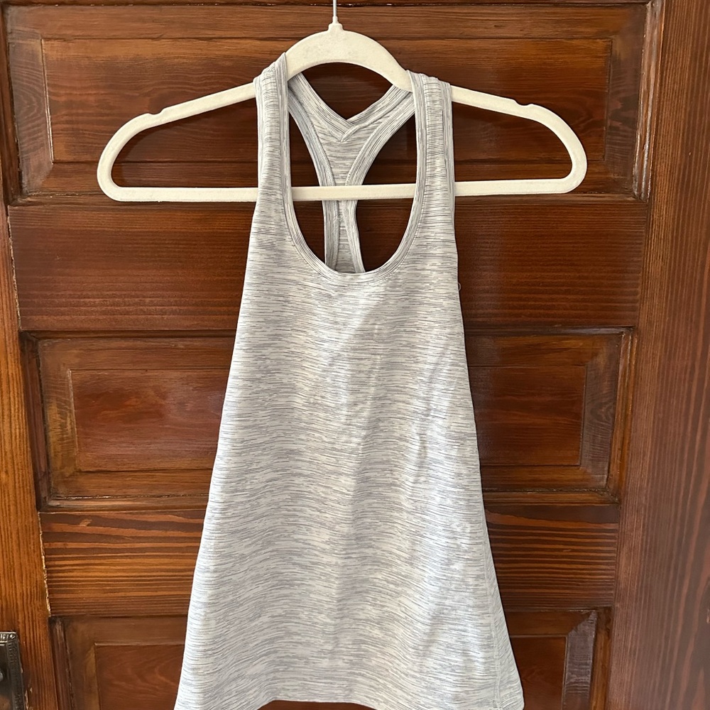 Lululemon Athletica White Cool Racerback Tank Top Sleeveless
